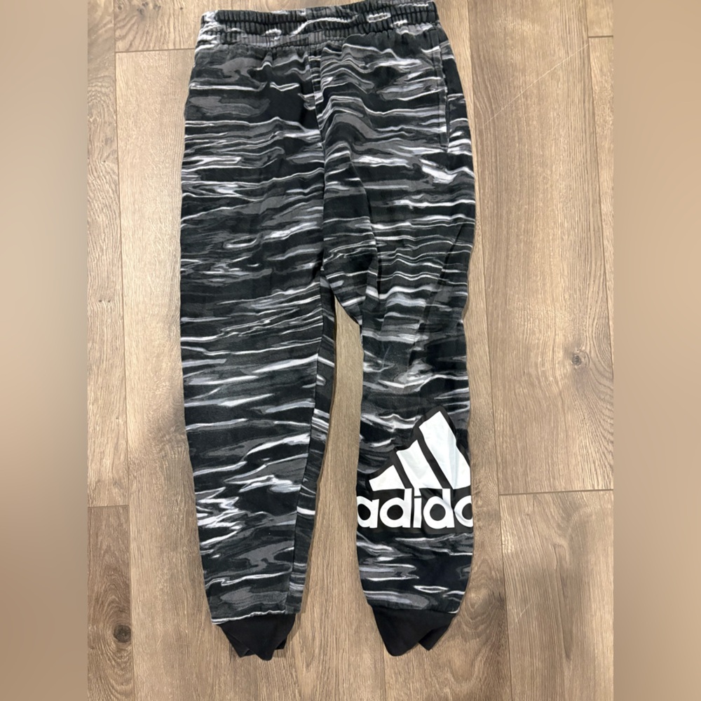 Adidas Kids Black and White Joggers